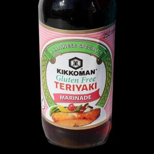 bottiglia di salsa Teriyaki gluten free kikkoman da 250 ml.